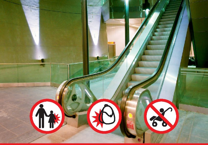 escalier roulant poussette