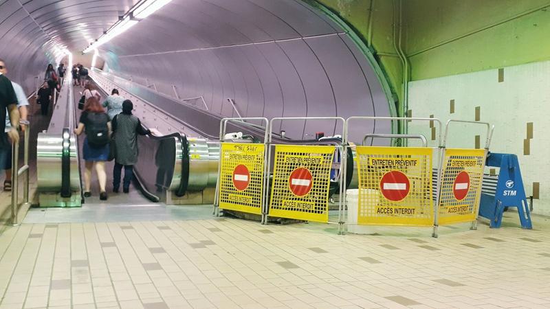 escalier roulant stm