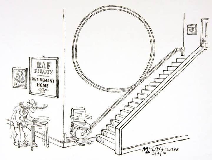 monte escalier humour